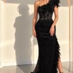 Valeria Feather Mermaid Gown
