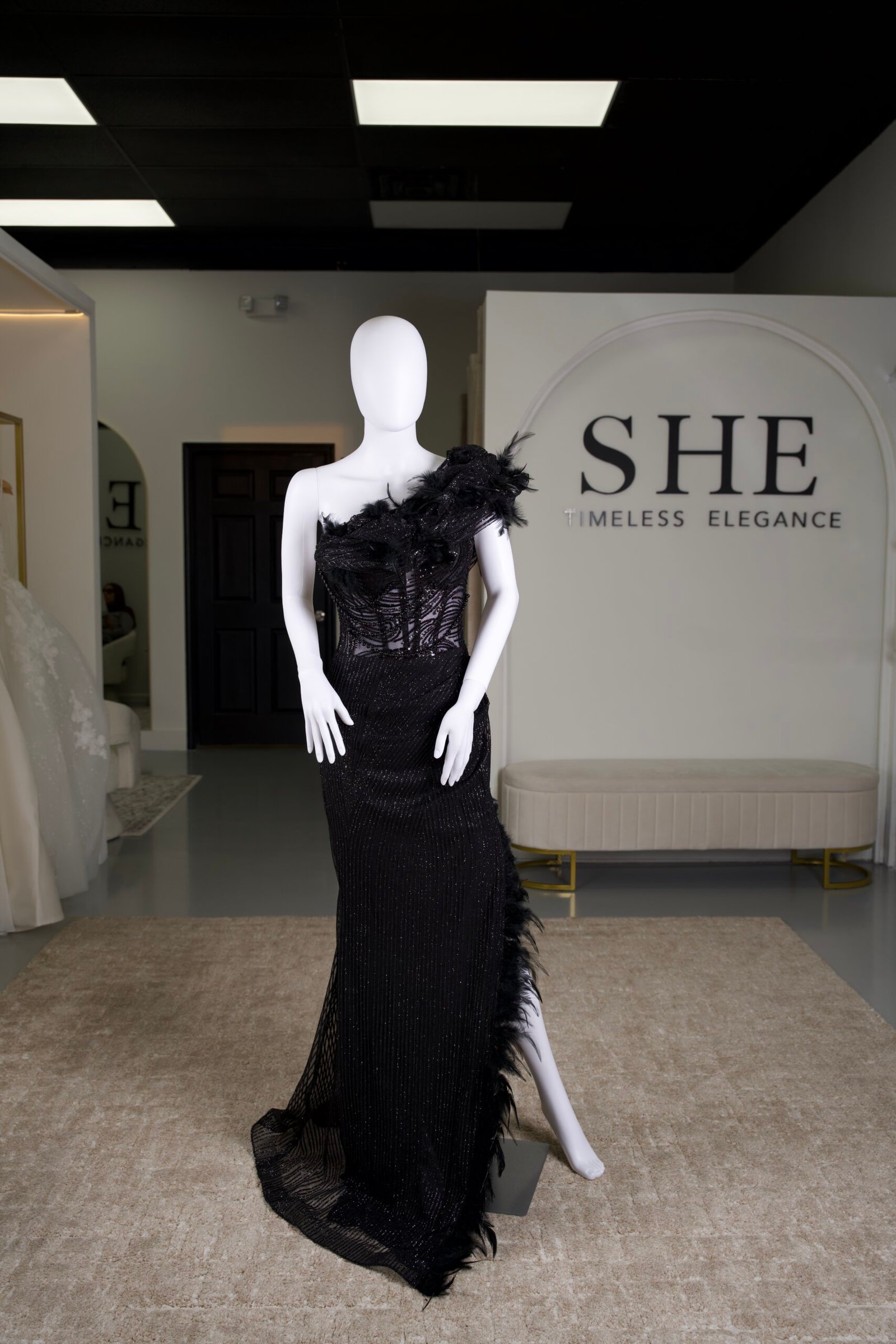 Valeria Feather Mermaid Gown - Image 4