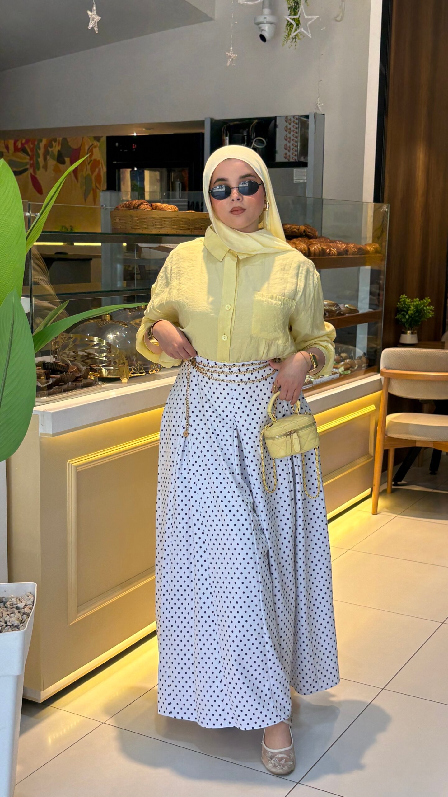 White Polka Skirt