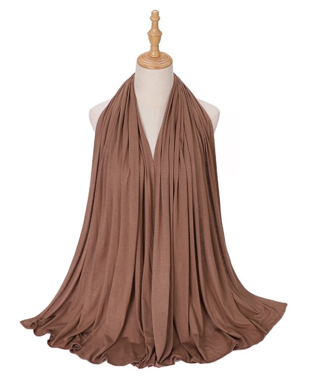 Mocha brown Jersey Hijab